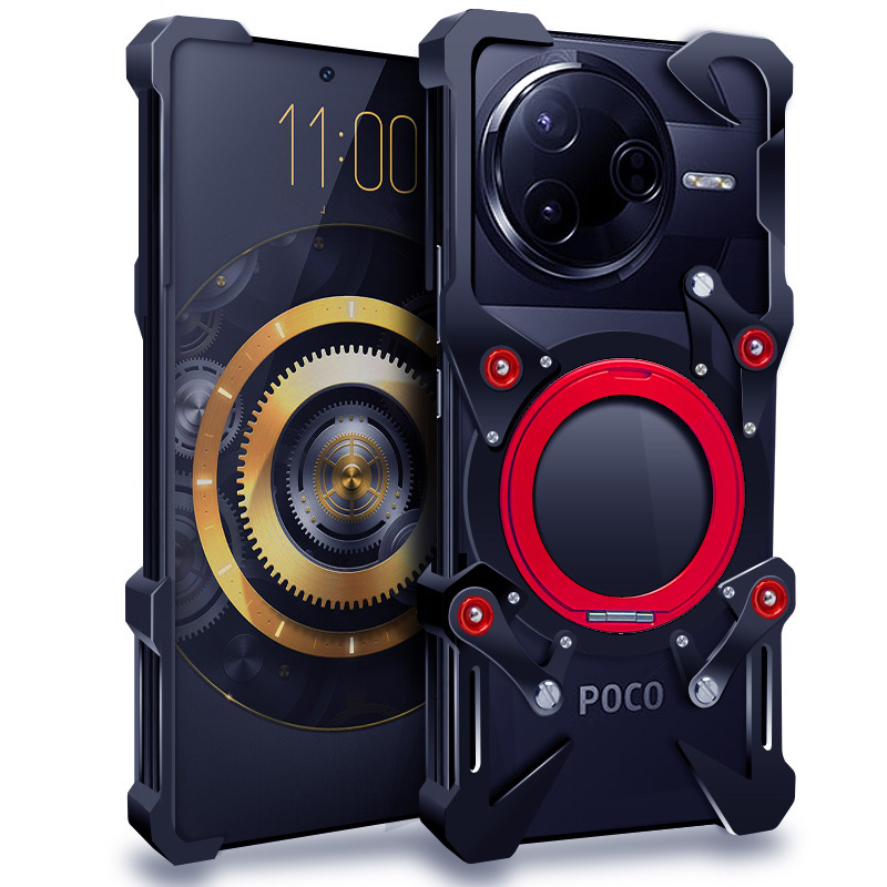 Xiaomi Poco X6 - Magnetyczne aluminiowe metalowe etui bezramkowe z