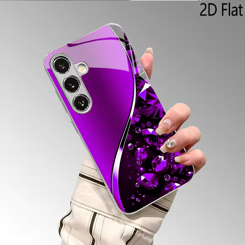 Fioletowe tło z kamieniami szl – Samsung Galaxy A55 recenzja i cena